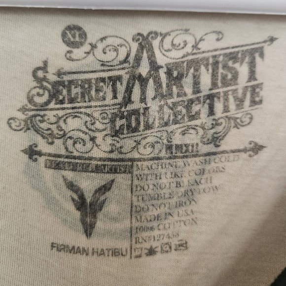 Secret Artist Collective Day of the Dead Skulls Graphic Jersey Tee Size XL - Picture 4 of 4